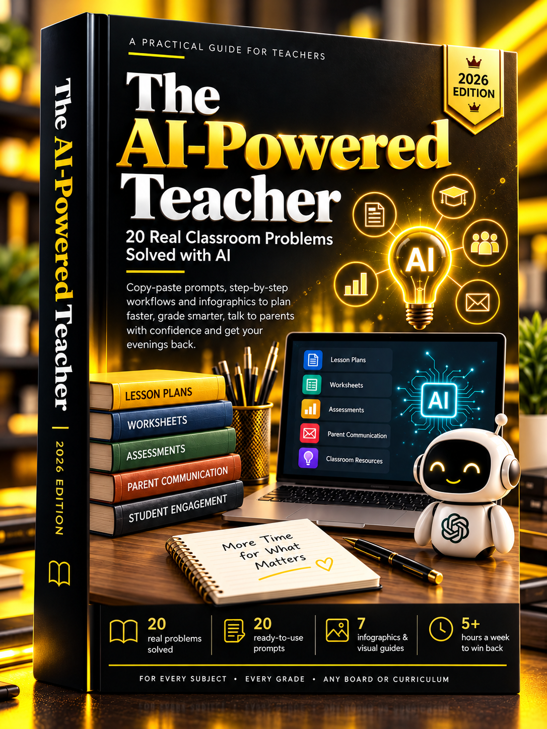 The AI-Powered Teacher: 20 Real Classroom Problems Solved with AI (Ebook + Infographics)