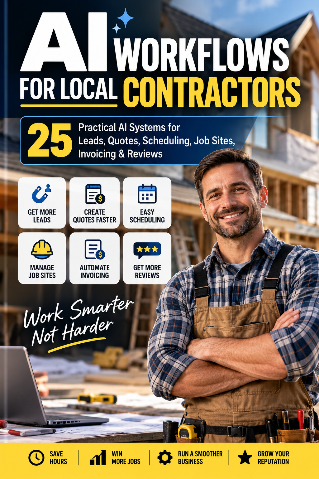 AI Workflows for Local Contractors: 25 Practical AI Systems for Leads, Quotes, Scheduling, Job Sites, Invoicing & Reviews